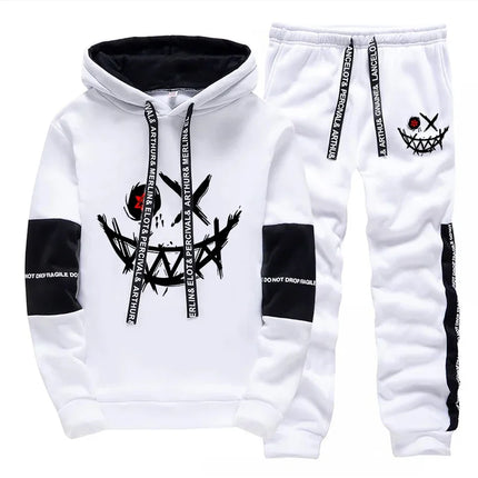 Hot Sales Mens Tracksuit Printed Single Piece Sweatshirts Sweatpants Casual Hoodie Pants Outdoors Mens Clothing Funny Streetwear
