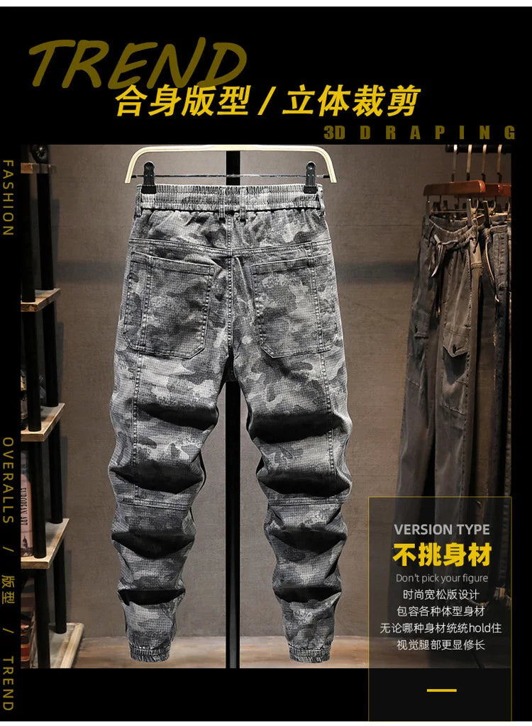 Camouflage Military Jogger Pants Men 2025 Pure Cotton Men's Spring Autumn Multi-pocket Function Cargo Pant Streetwear Trousers