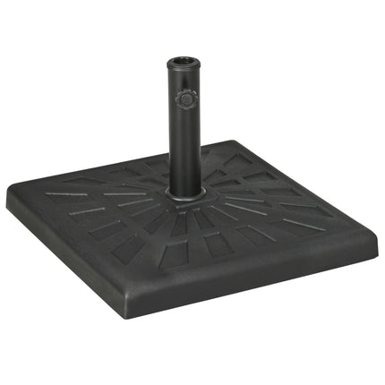2 Pezzi Pesi per Base Ombrellone a Sbalzo 80kg Acqua/105kg Acqua e Sabbia, Pesi Pesanti per Supporto Ombrellone da Esterno Nero
