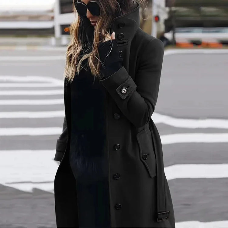Slim Fit Wool Blend Women's Coat
