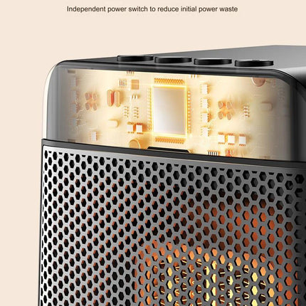 Portable Electric Heater Portable Desktop 1000W PTC Heating Fan Warm Air Blower for Household Office Mini Space Heater