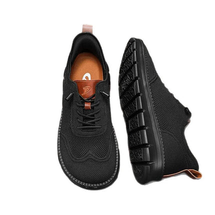 Scarpe casual estive da uomo a punta larga, taglie grandi, con suola morbida e funzione antiscivolo, traspiranti in tessuto Fly-Weave