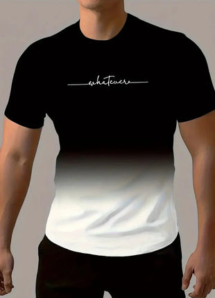 T-shirt homme imprimé simple décontracté, grande taille, mode été, respirant