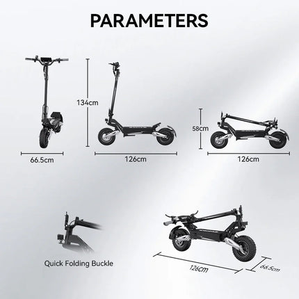 Scooter elettrico OOTD T10 Motore da 500 W Batteria 48V13AH Scooter elettrico fuoristrada da città Scooter elettrico pieghevole da 11 pollici per adulti