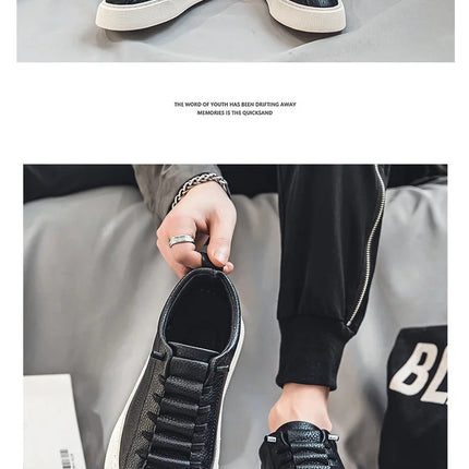 Sneakers for Men  Fashion Casual Lace Up Round Toe Flat White mens Running Sport Shoes Zapatillas Deportivas Hombre