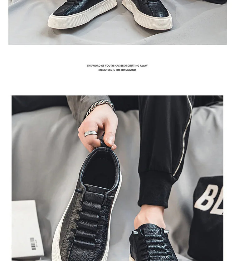 Sneakers for Men  Fashion Casual Lace Up Round Toe Flat White mens Running Sport Shoes Zapatillas Deportivas Hombre