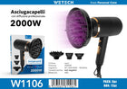 2000W Professional Negative Ionic Hair Dryer Hot Cold Air Adjustable Temperature Blow Dryer Salon Home Use With Nozzle/Diffuser Fast Drying