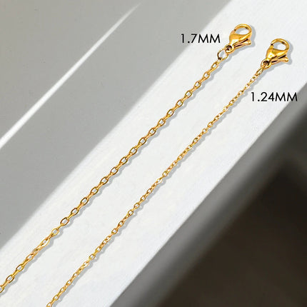 eManco Fine Chain Necklace Stainless Steel Gold Color Pendants Short Long Statement Women  Colar Gift Stainless Steel Jewelry PlatiNum