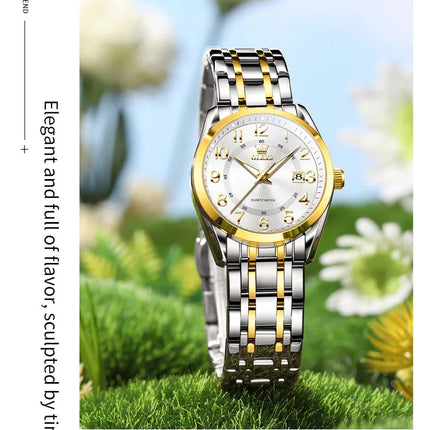 OLEVS 3666 Orologi da Donna Originali al Quarzo Impermeabili Luminosi Regalo per Donna Cronografo con Data Reloj Mujer platinumshop