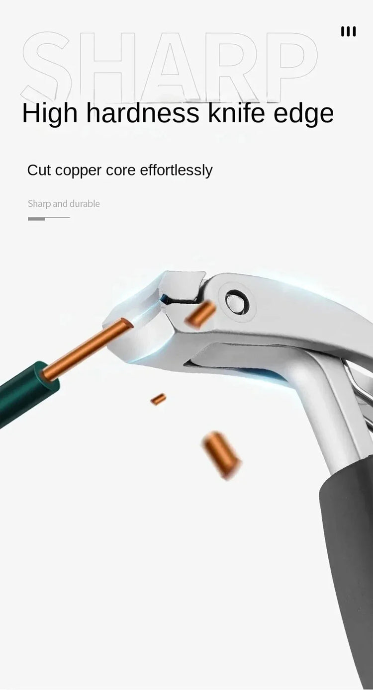 Heavy‑Duty Nail Clippers with Wide Jaw Opening, Inclined Arc Blade Nail Cutter for Thick Hard Fingernails & Toenails, Household Manicure Pedicure Tool