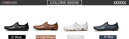 DEKABR Mocassini alla moda Scarpe da uomo in vera pelle Morbide e comode Mocassini slip-on Scarpe casual da uomo fatte a mano Drive Walk Lusso per il tempo libero