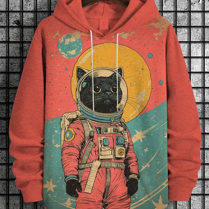 Cartoon Graffiti Cat Pattren Unisex Hoodies Sweatshirt 3D Print Men/Women Tracksuit Coat Harajuku Hoodie Pullover Men's Clothing
