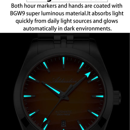 ADDIESDIVE 2026 New Men Watch 39mm Sappphire Automatic 8215 Mechanical Wristwatch 316L Stainless Steel Luminous Waterproof 200m