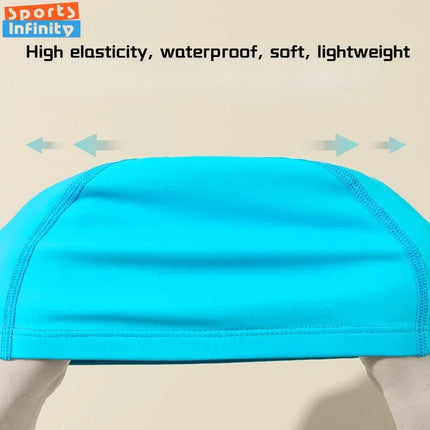 Bonnet de bain pour filles, dessin animé mignon, étanche, protection des oreilles, haute élasticité, chapeau de natation pour enfants, garçons, accessoires de natation pour bébés