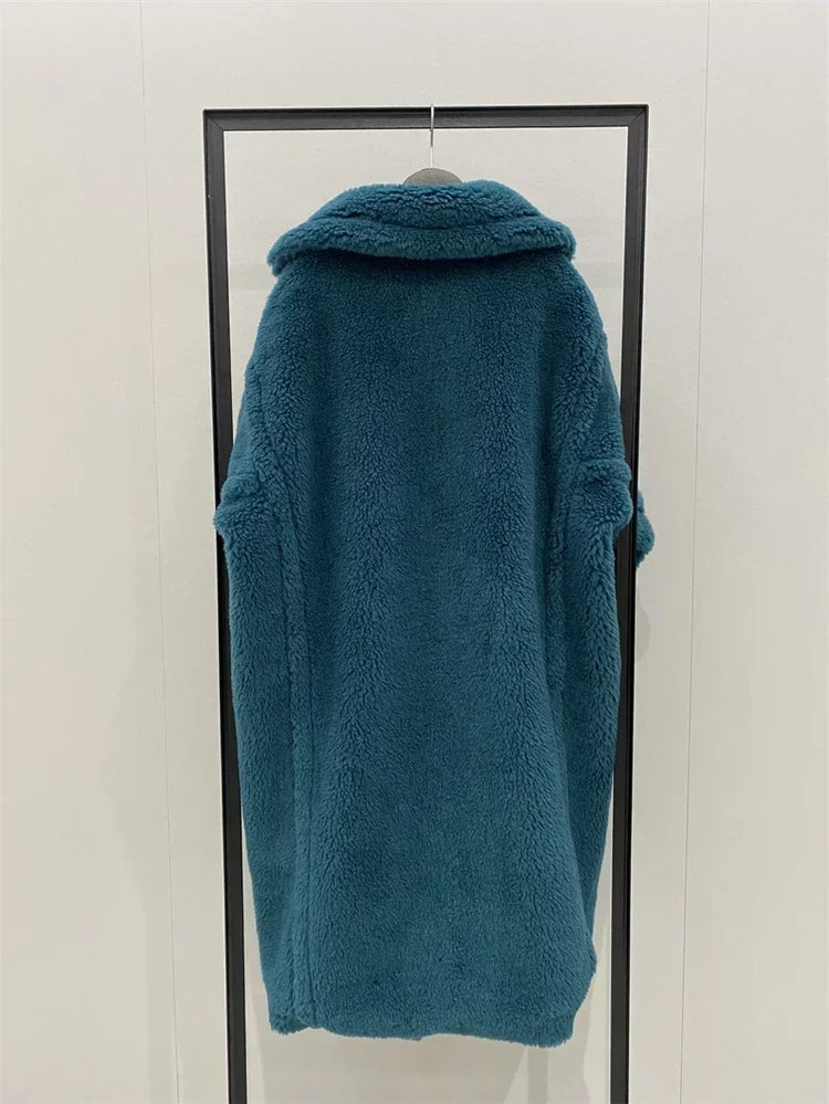 Max Teddy Coat 62% Alpaca 26% Wool 12% Silk Coat Winter Thicken Women's Coat