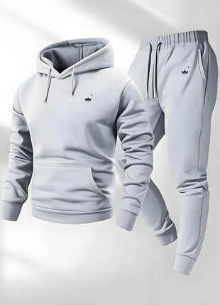 2025 Crown Logo Printed Autumn/Winter Fashion New Hooded Sportswear Outdoor Fashion Versatile Casual Sportswear and Pants PlatiNum