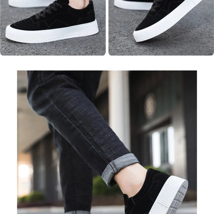 Men's Vulcanized Shoes Fashion Casual Sneakers Lace Up Platform Shoe High Quality Suede Casual Shoes for Men Sneakers Man Shoes