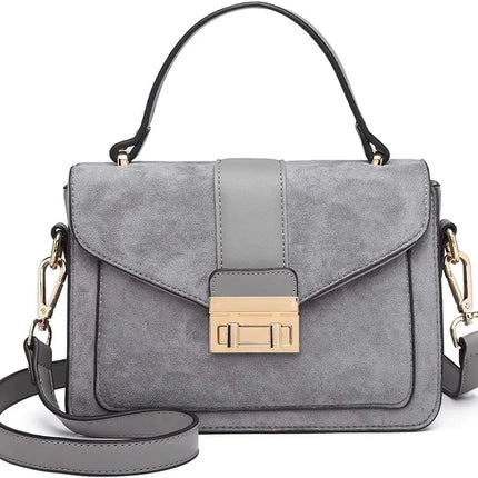 Elegante borsa da donna KONO in similpelle PVC, tracolla rimovibile, diverse modalità di trasporto, dimensioni compatte 22×8×15 cm, perfetta per tutti i giorni e per il lavoro.