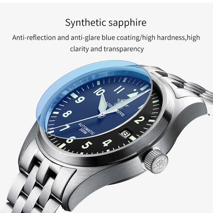 ADDIESDIVE Classic Men's Automatic Mechanical Watch 200m Water Resistant C3 Luminous 316L Stainless Steel Vintage Watch AD2519