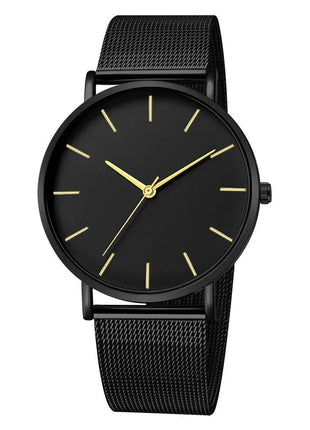 Orologio da donna semplice per il tempo libero 2025 Orologio da polso da uomo di lusso alla moda ultrasottile con cintura in rete vintage platinumshop