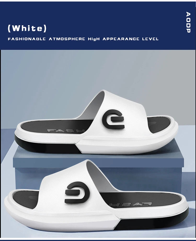Pantofole da uomo alla moda Suola morbida in PVC Scivoli antiscivolo Infradito da spiaggia casual all'aperto Pantofole da bagno per la casa Nuovo sandalo