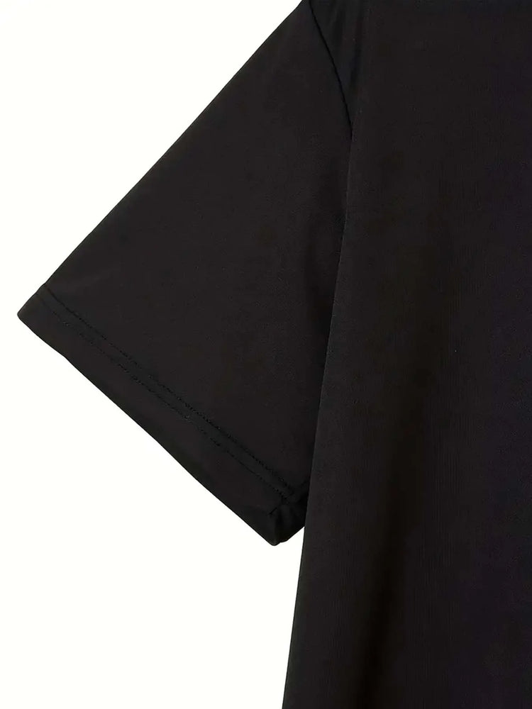 T-shirt estiva da uomo a maniche corte con motivo stampato, stile unisex, adatta per feste in casa come regalo