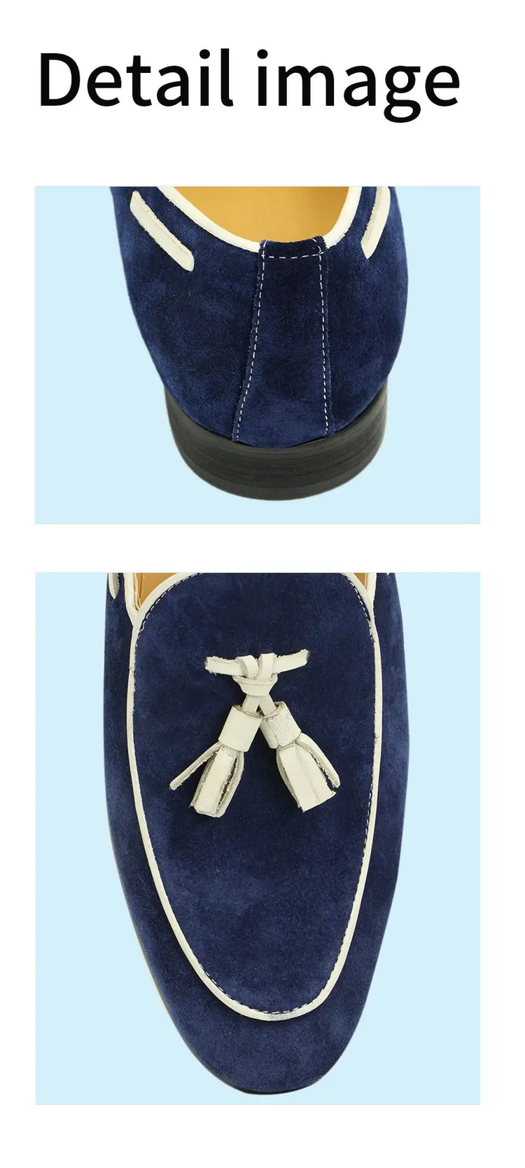 Mocassini Penny Blue da Uomo, Scarpe Casual Estive con Nappe, per Ufficio e Uso Quotidiano, in Pelle Scamosciata di Alta Qualità, Personalizzabili