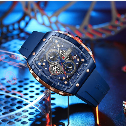 CURREN Orologio da uomo alla moda, marchio unico, design quadrato, lusso, nastro sportivo al quarzo, orologi da uomo impermeabili platinumshop