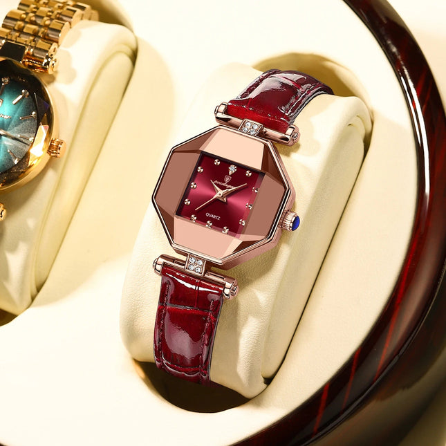 POEDAGAR Orologio da donna di alta qualità Orologi al quarzo in pelle impermeabile per donna Orologio da polso da donna casual di moda di lusso regalo Reloj platinumshop