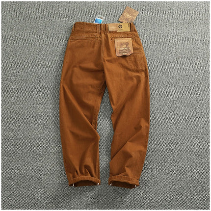 Spring And Autumn New American Retro 100% Cotton Multi-pocketed Washed Old Straight Casual Pants Loose Fashion Cargo Trousers