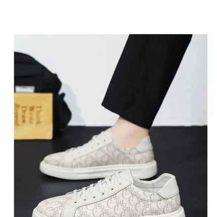 2026 Sneakers Casual Mens Designer Easy Matching Luxury Board Shoes Fashion Split Leather Flat Platform Gym Shoes