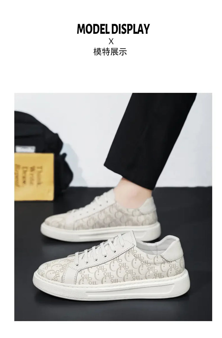 2026 Sneakers Casual Mens Designer Easy Matching Luxury Board Shoes Fashion Split Leather Flat Platform Gym Shoes