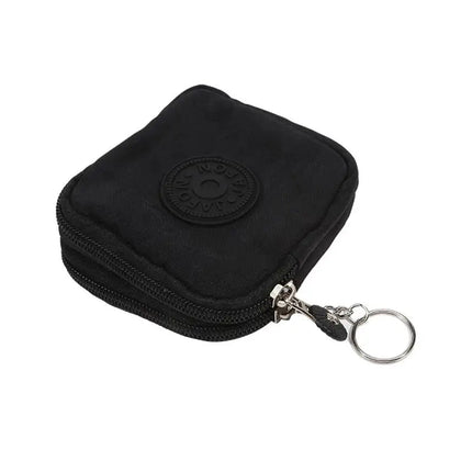 Mini Nylon Waterproof Coin Purses Key Bag Wallets Portable Square Small Card Holder Zipper Zero Wallets Card Bags Headphone Bags PlatiNum