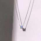 Hot 925 Sterling Silver 14k Gold Plated Necklace Versatile Sparkling Zircon Choker Clavicle Chain for Women Wedding Jewelry PlatiNum