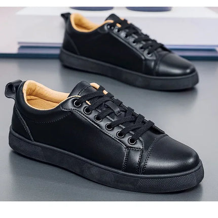 Men's High-End Casual Red Sole Board Oes Waterproof Sports Commuter Busin White Oes Simple Design Versatile Briti Sle