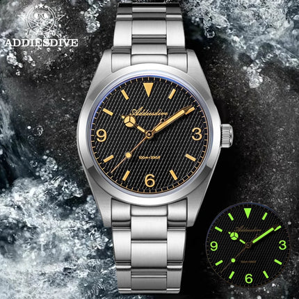 ADDIESDIVE 2025 NEW Watch For Men 316L Stainless Steel 10Bar Diving Luminous AD2096 Luxury Gift Quartz Wristwatch Reloj Hombre