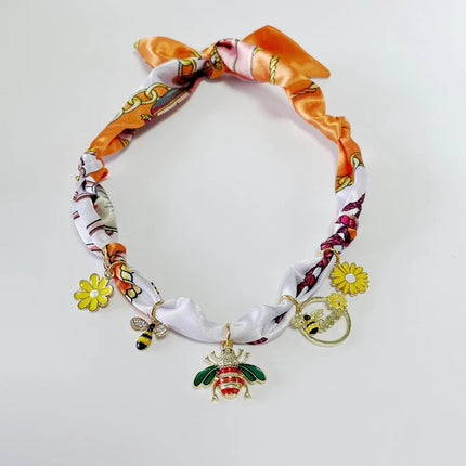 Collana bandana morbida con ciondolo a forma di fiore a forma di cuore placcato in oro per gioielli impilabili da donna e ragazza PlatiNum