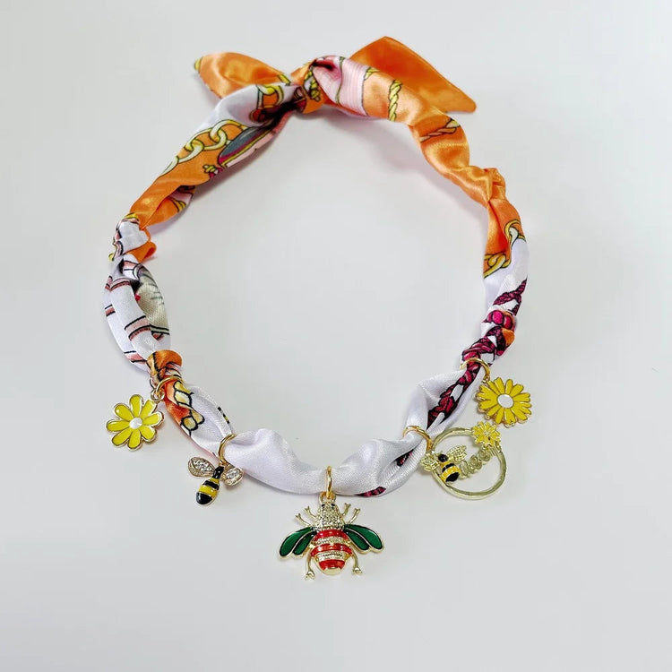 Collana bandana morbida con ciondolo a forma di fiore a forma di cuore placcato in oro per gioielli impilabili da donna e ragazza PlatiNum
