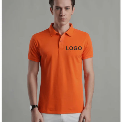 Breathable Polo with Custom Logo Casual Wear for Business Groups Short Sleeve Lapel Polo Work Clothes Embroidery Print
