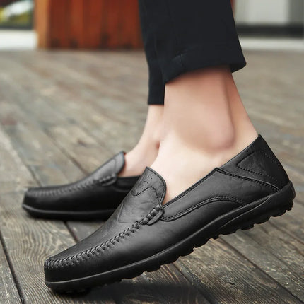 Scarpe Casual in Pelle da Uomo, Sneakers Estive di Lusso in Vera Pelle, Mocassini Italiani Traspiranti Slip-on