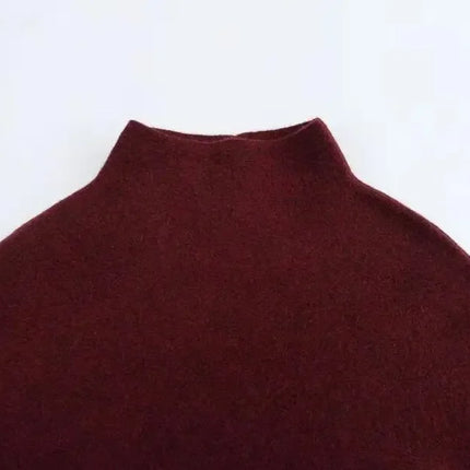 Asymmetric Knit Poncho Cape Loose Solid Color Minimalist Warm Shawl Wrap Outerwear Commuter High Street Pullover 202606H