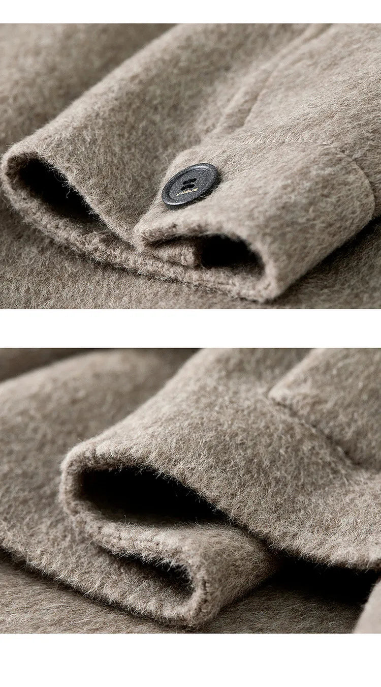 SENTUBILA 100% Wool Winter Jackets for Women Short Coats 2026 Stand Turtleneck Unlined Wool Outerwears Female Clothes W44O56626