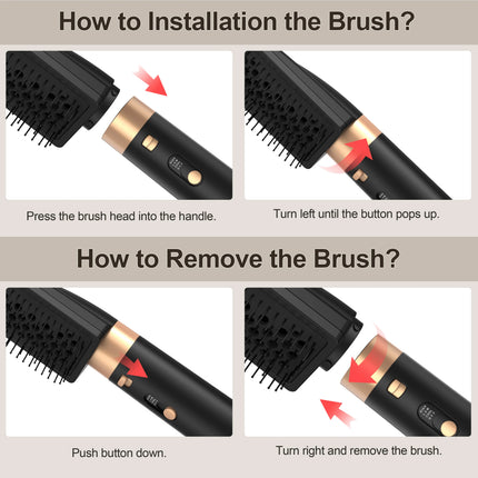 6 in 1 Professional Hair Dryer Hot Comb Set Professional Curling Iron Hair Straightener Styling Tool For Hair Dryer Household