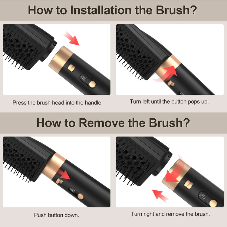 6 in 1 Professional Hair Dryer Hot Comb Set Professional Curling Iron Hair Straightener Styling Tool For Hair Dryer Household