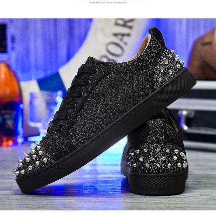 Comfortable Breathable Studded Sneakers for Men Women Casual Sports Shoes Fashion Lightweight Walking Shoes