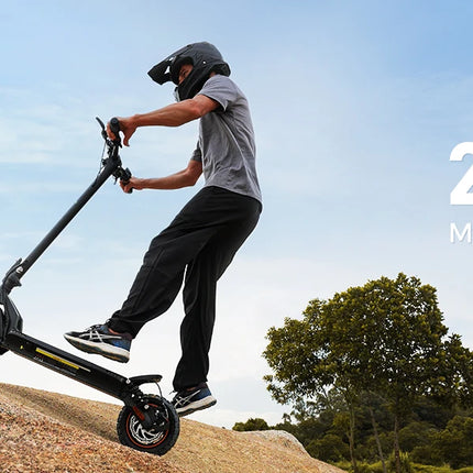 Monopattino elettrico iScooter iX7Pro a doppia trazione per fuoristrada, velocità massima 60 km/h, pneumatici da 10 pollici, 2000W, 17.5Ah, 48V, pieghevole, con app.