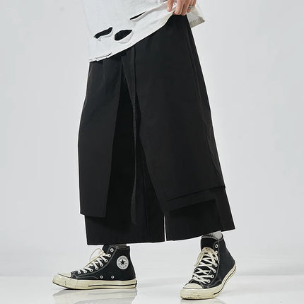Pantaloni a Gamba Larga da Uomo, Stile Hip Hop, Jogger Casual, Streetwear Maschile, Pantaloni Larghi con Patchwork, Joggers alla Moda Comodi, Pantaloni da Donna