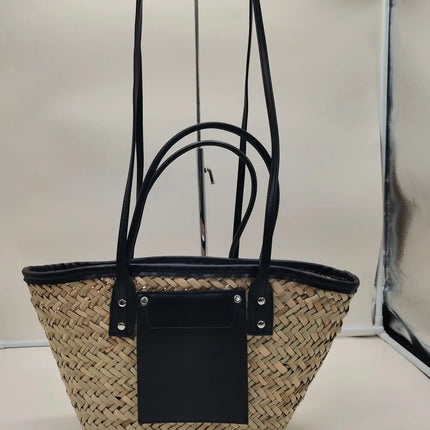 2025 Summer Woven Straw Bag New Vacation Beach Bags Fabric Customizable Letter Large Capacity Crossbody Bag Women Handbags