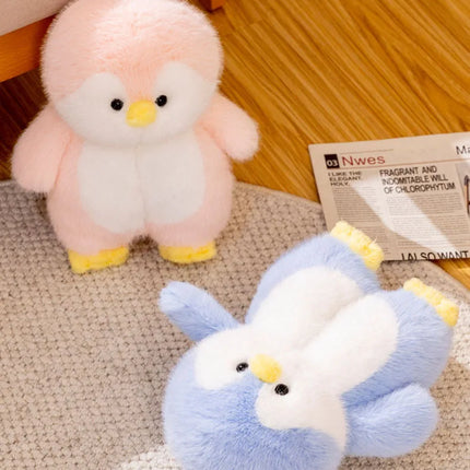 Cute Penguin Plush Slippers，Winter Warm Full-Coverage Home Slippers，Cartoon Animal-Themed, Non-Slip, Thick-Soled Women's Indoor