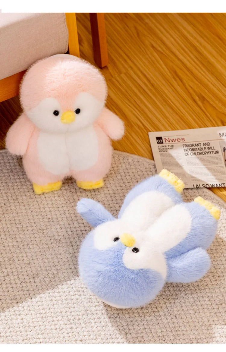 Cute Penguin Plush Slippers，Winter Warm Full-Coverage Home Slippers，Cartoon Animal-Themed, Non-Slip, Thick-Soled Women's Indoor